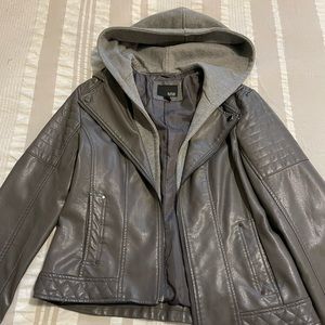 Grey leather jacket